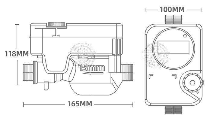 旋翼式直读式远传水表LXSY